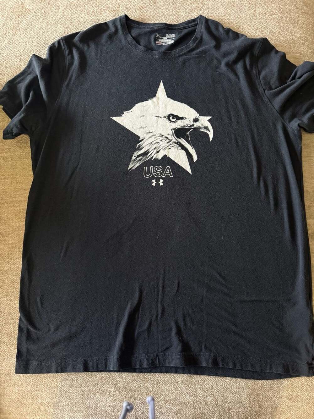 Under Armour Freedom Eagle T-Shirt Size XL Black USA Graphic